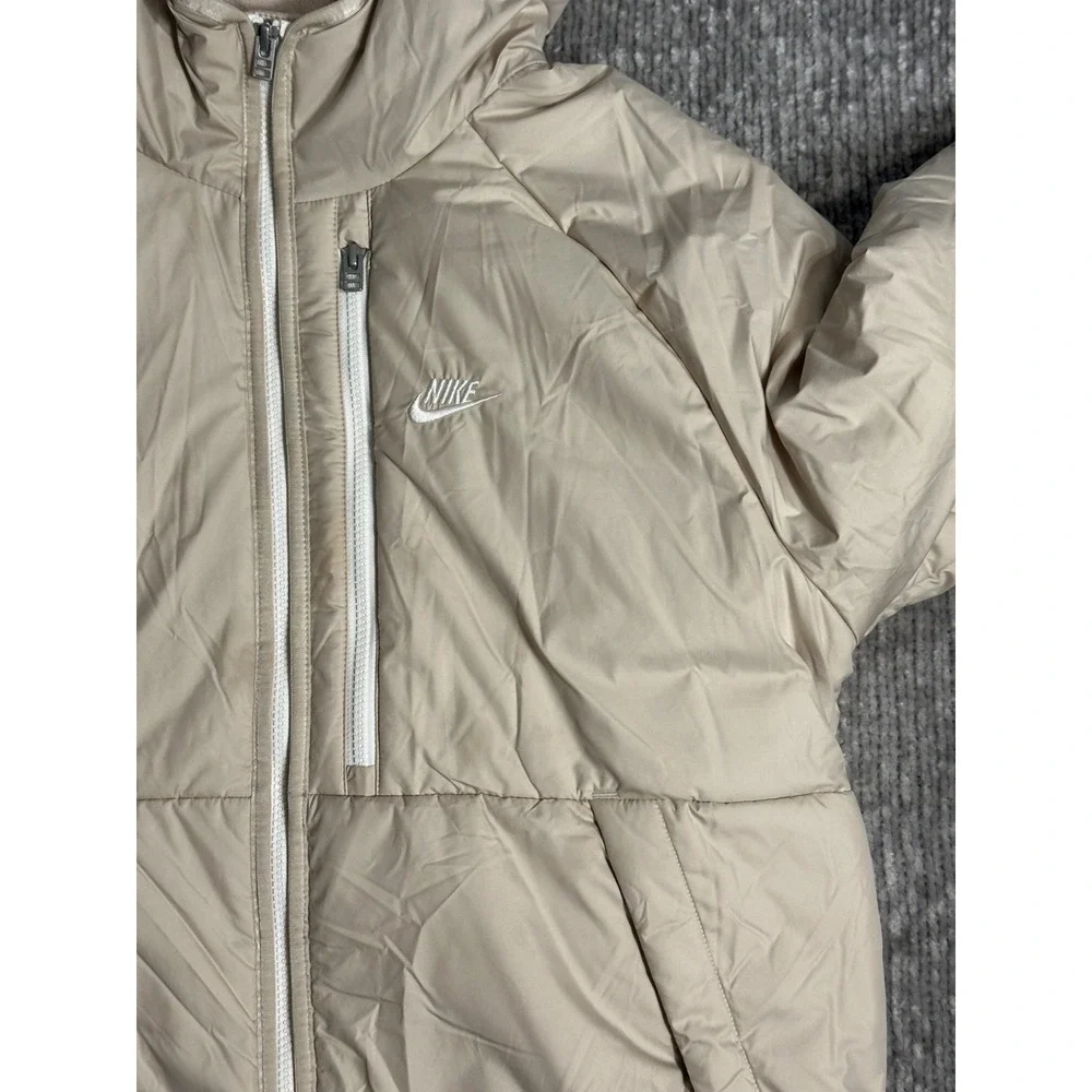 Nike Therma Fit Size L Hooded Zip Puffer Windrunner Jacket Coat DD6857-206